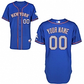 Customized New York Mets Baseball Jersey-Women's Stitched Blue Road MLB Jersey,baseball caps,new era cap wholesale,wholesale hats