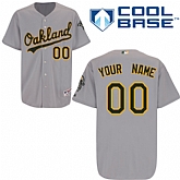 Customized Oakland Athletics MLB Jersey-Men's Stitched Road Gray Cool Base Baseball Jersey,baseball caps,new era cap wholesale,wholesale hats