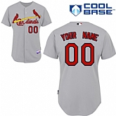 Customized St. Louis Cardinals MLB Jersey-Men's Stitched Road Gray Cool Base Baseball Jersey,baseball caps,new era cap wholesale,wholesale hats