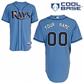 Customized Tampa Bay Rays Baseball Jersey-Women's Stitched Alternate Blue Cool Base MLB Jersey,baseball caps,new era cap wholesale,wholesale hats