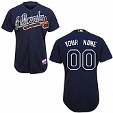 Customized Youth MLB Jersey-Atlanta Braves Stitched Alternate Road Dark Blue Cool Base Baseball Jersey,baseball caps,new era cap wholesale,wholesale hats