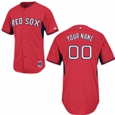 Customized Youth MLB Jersey-Boston Red Sox Stitched 2014 Cool Base BP Red Baseball Jersey