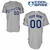 Customized Youth MLB Jersey-Kansas City Royals Stitched Road Gray Cool Base Baseball Jersey,baseball caps,new era cap wholesale,wholesale hats