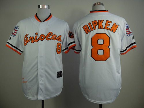 Baltimore Orioles #8 Cal Ripken 1970 Hall Of Fame White Throwback Jersey,We sell and wholesale Baltimore Orioles #8 Cal Ripken 1970 Hall Of Fame White Throwback Jersey on line form chian!