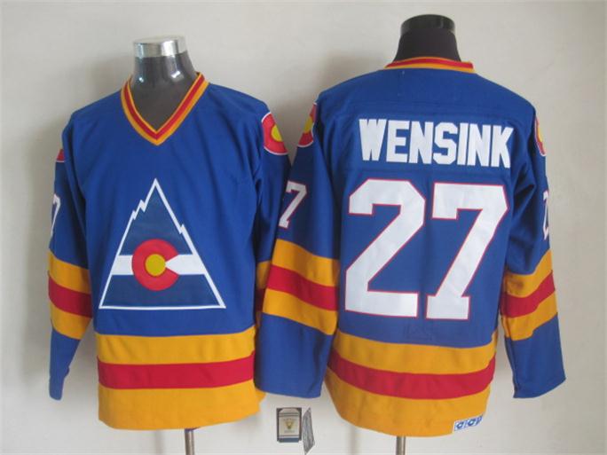 Colorado Avalanche #27 John Wensink Blue CCM Throwback Jerseys,We sell and wholesale Colorado Avalanche #27 John Wensink Blue CCM Throwback Jerseys on line form chian!