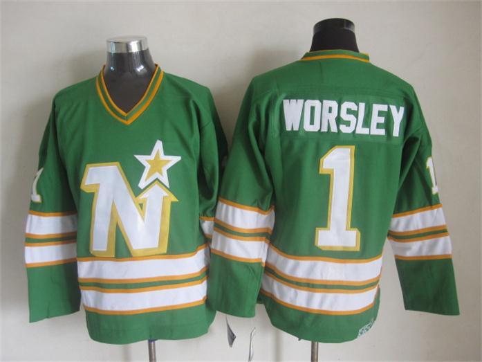Dallas Stars #1 Worsley Green CCM Throwback Jerseys,We sell and wholesale Dallas Stars #1 Worsley Green CCM Throwback Jerseys on line form chian!