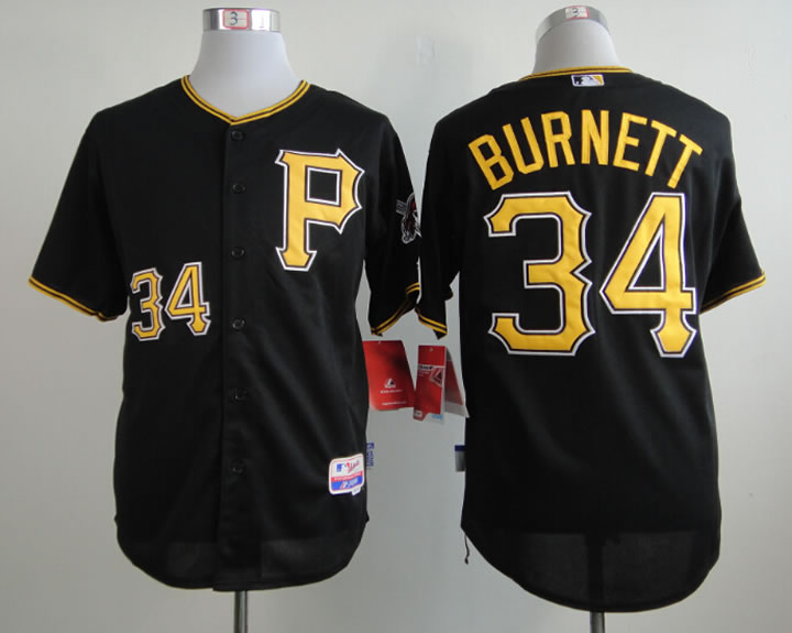 Pittsburgh Pirates #34 Burnett Black Cool Base Jersey,We sell and wholesale Pittsburgh Pirates #34 Burnett Black Cool Base Jersey on line form chian!
