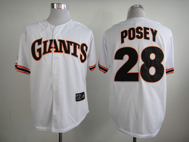 San Francisco Giants #28 Posey White Throwback Jersey,We sell and wholesale San Francisco Giants #28 Posey White Throwback Jersey on line form chian!