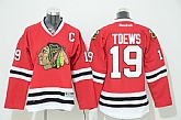Youth Chicago Blackhawks #19 Jonathan Toews Red Jerseys,baseball caps,new era cap wholesale,wholesale hats