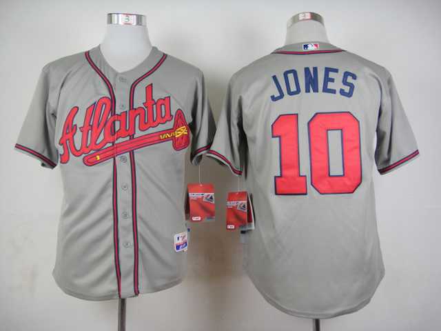 Atlanta Braves #10 Chipper Jones Gray Cool Base Jerseys,We sell and wholesale Atlanta Braves #10 Chipper Jones Gray Cool Base Jerseys on line form chian!