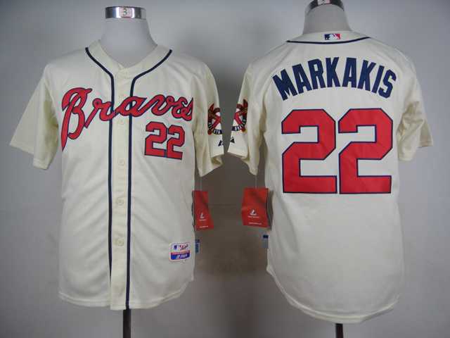 Atlanta Braves #22 Nick Markakis Cream Cool Base Jerseys,We sell and wholesale Atlanta Braves #22 Nick Markakis Cream Cool Base Jerseys on line form chian!