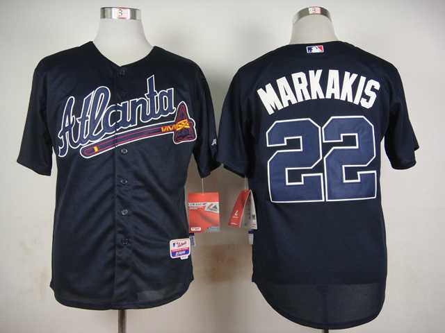 Atlanta Braves #22 Nick Markakis Dark Blue Cool Base Jerseys,We sell and wholesale Atlanta Braves #22 Nick Markakis Dark Blue Cool Base Jerseys on line form chian!