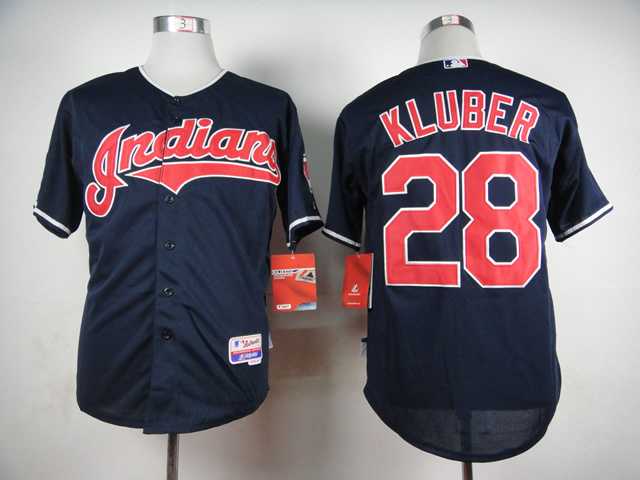 Cleveland Indians #28 Corey Kluber Dark Blue Cool Base Jerseys,We sell and wholesale Cleveland Indians #28 Corey Kluber Dark Blue Cool Base Jerseys on line form chian!