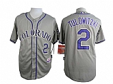 Colorado Rockies #2 Troy Tulowitzki Gray Cool Base Jerseys,baseball caps,new era cap wholesale,wholesale hats