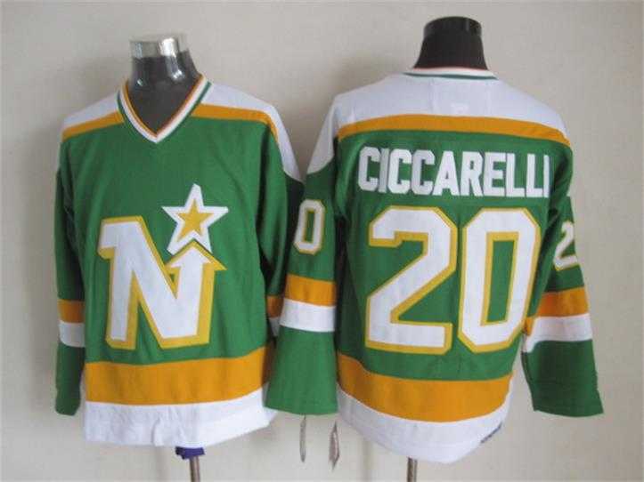 Dallas Stars #20 Dino Ciccarelli Green-White CCM Throwback Jerseys,We sell and wholesale Dallas Stars #20 Dino Ciccarelli Green-White CCM Throwback Jerseys on line form chian!