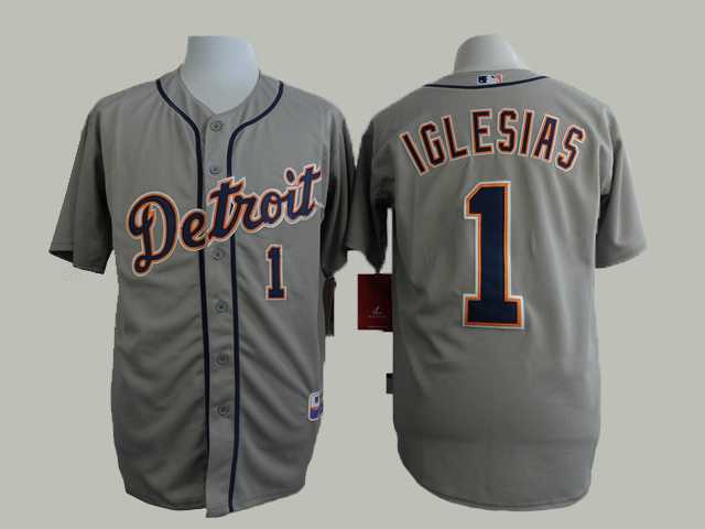Detroit Tigers #1 Jose Lglesias Gray Cool Base Jerseys,We sell and wholesale Detroit Tigers #1 Jose Lglesias Gray Cool Base Jerseys on line form chian!