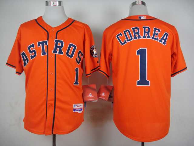 Houston Astros #1 Carlos Correa Orange Cool Base Jerseys,We sell and wholesale Houston Astros #1 Carlos Correa Orange Cool Base Jerseys on line form chian!