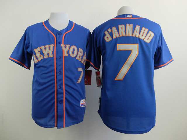 New York Mets #7 Travis D'Arnaud Blue With Gray NO Cool Base Jerseys,We sell and wholesale New York Mets #7 Travis D'Arnaud Blue With Gray NO Cool Base Jerseys on line form chian!