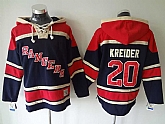 New York Rangers #20 Chris Kreider Navy Blue Hoodie,baseball caps,new era cap wholesale,wholesale hats