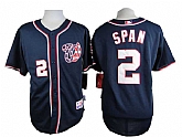 Washington Nationals #2 Denard Span Dark Blue Cool Base Jerseys,baseball caps,new era cap wholesale,wholesale hats
