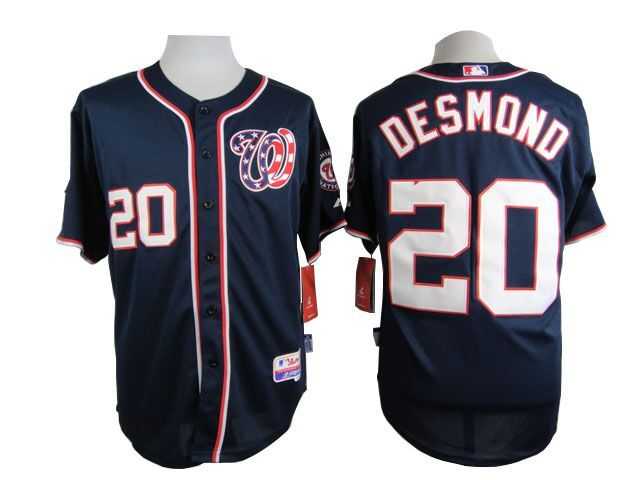 Washington Nationals #20 Lan Desmond Dark Blue Cool Base Jerseys,We sell and wholesale Washington Nationals #20 Lan Desmond Dark Blue Cool Base Jerseys on line form chian!