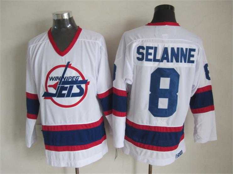 Winnipeg Jets #8 Teemu Selanne White CCM Throwback Jerseys,We sell and wholesale Winnipeg Jets #8 Teemu Selanne White CCM Throwback Jerseys on line form chian!