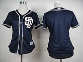 Womens San Diego Padres Blank Dark Blue Cool Base Jerseys,baseball caps,new era cap wholesale,wholesale hats