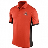 Cleveland Browns Team Logo Orange Polo Shirt,baseball caps,new era cap wholesale,wholesale hats