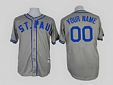 Customized Minnesota Twins MLB Jerseys-Men's Stitched 1948 St. Paul Saints Turn Back The Clock Gray Jersey,baseball caps,new era cap wholesale,wholesale hats