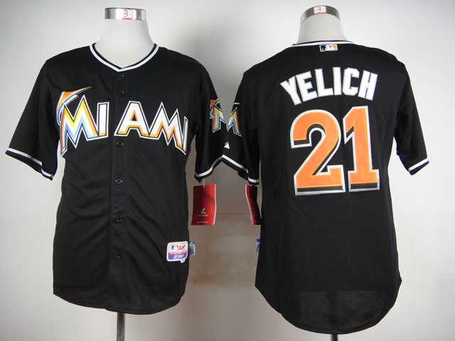 Miami Marlins #21 Yelich Black Cool Base Jerseys,We sell and wholesale Miami Marlins #21 Yelich Black Cool Base Jerseys on line form chian!