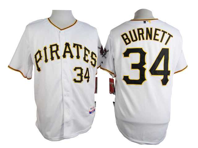 Pittsburgh Pirates #34 A.J Burnett White Cool Base Jerseys,We sell and wholesale Pittsburgh Pirates #34 A.J Burnett White Cool Base Jerseys on line form chian!