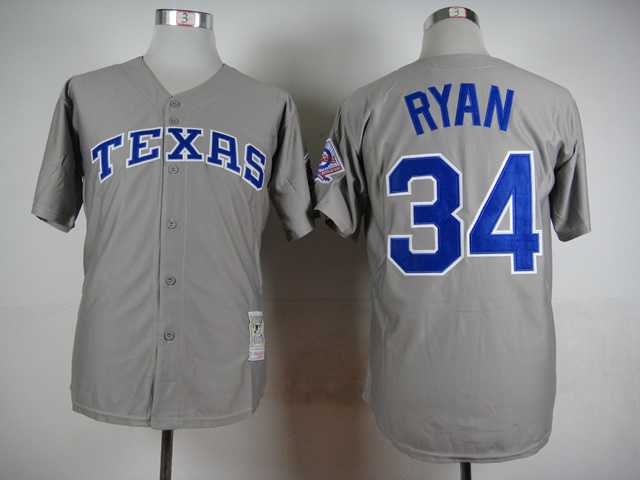 Texas Rangers #34 Nolan Ryan Gray Throwback Jerseys,We sell and wholesale Texas Rangers #34 Nolan Ryan Gray Throwback Jerseys on line form chian!