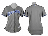 Womens Kansas City Royals Blank 2015 Gray Cool Base Jerseys,baseball caps,new era cap wholesale,wholesale hats