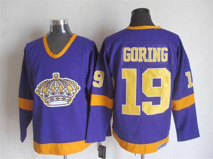 Los Angeles Kings #19 Goring Purple-Yellow CCM Throwback Jerseys,We sell and wholesale Los Angeles Kings #19 Goring Purple-Yellow CCM Throwback Jerseys on line form chian!
