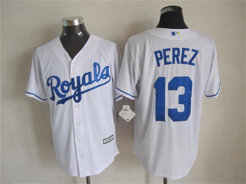 Majestic Kansas City Royals #13 Salvador Perez White MLB Stitched Jerseys,We sell and wholesale Majestic Kansas City Royals #13 Salvador Perez White MLB Stitched Jerseys on line form chian!