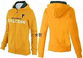 Womens Atlanta Falcons Team Logo 2015 Full Zip Hoodie-23,baseball caps,new era cap wholesale,wholesale hats