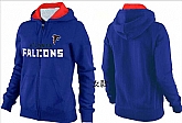 Womens Atlanta Falcons Team Logo 2015 Full Zip Hoodie-26