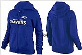Womens Baltimore Ravens Team Logo 2015 Full Zip Hoodie-18,baseball caps,new era cap wholesale,wholesale hats