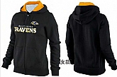 Womens Baltimore Ravens Team Logo 2015 Full Zip Hoodie-25,baseball caps,new era cap wholesale,wholesale hats