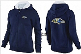 Womens Baltimore Ravens Team Logo 2015 Full Zip Hoodie-29,baseball caps,new era cap wholesale,wholesale hats