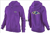 Womens Baltimore Ravens Team Logo 2015 Full Zip Hoodie-32,baseball caps,new era cap wholesale,wholesale hats