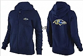 Womens Baltimore Ravens Team Logo 2015 Full Zip Hoodie-34,baseball caps,new era cap wholesale,wholesale hats