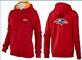 Womens Baltimore Ravens Team Logo 2015 Full Zip Hoodie-41,baseball caps,new era cap wholesale,wholesale hats