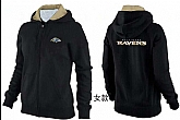 Womens Baltimore Ravens Team Logo 2015 Full Zip Hoodie-55,baseball caps,new era cap wholesale,wholesale hats