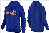 Womens Chicago Bears Team Logo 2015 Full Zip Hoodie-10,baseball caps,new era cap wholesale,wholesale hats