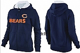 Womens Chicago Bears Team Logo 2015 Full Zip Hoodie-16,baseball caps,new era cap wholesale,wholesale hats