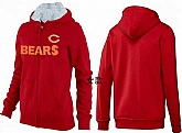 Womens Chicago Bears Team Logo 2015 Full Zip Hoodie-19,baseball caps,new era cap wholesale,wholesale hats