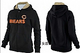 Womens Chicago Bears Team Logo 2015 Full Zip Hoodie-23,baseball caps,new era cap wholesale,wholesale hats