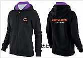 Womens Chicago Bears Team Logo 2015 Full Zip Hoodie-54,baseball caps,new era cap wholesale,wholesale hats