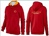 Womens Chicago Bears Team Logo 2015 Full Zip Hoodie-58,baseball caps,new era cap wholesale,wholesale hats